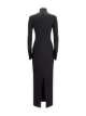 Alexander Wang crystal-logo long-sleeve maxi dress