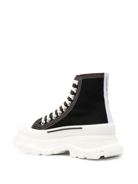 alexander mcqueen tread slick lace up boots