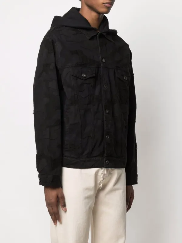 Valentino detachable-hood denim jacket 