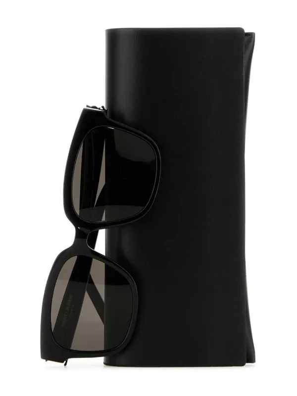 SAINT LAURENT PARIS　スクエアフレームサングラス Saint Laurent Eyewear YSLプレート スクエアフレーム