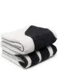 10 CORSO COMO lambs wool patterned throw - White