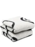 10 CORSO COMO lambs wool patterned throw - White