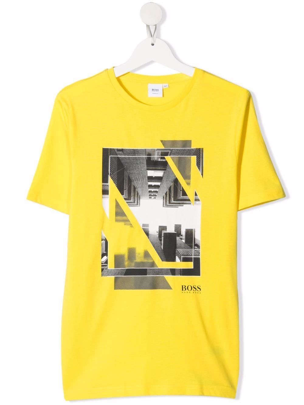 Shop Bosswear Teen Photograph-print Cotton T-shirt In Yellow