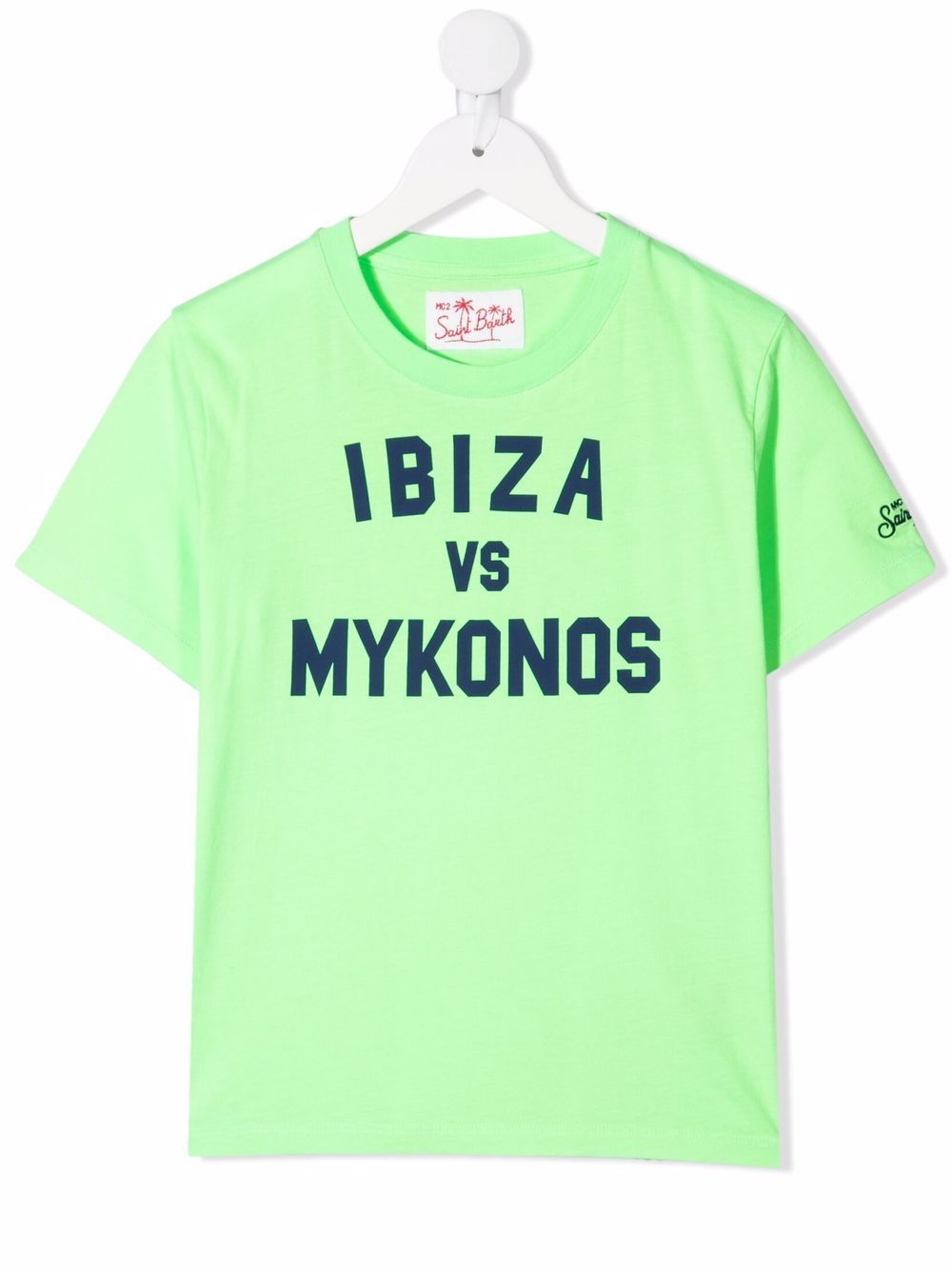 фото Mc2 saint barth kids футболка с принтом ibiza vs. mykonos