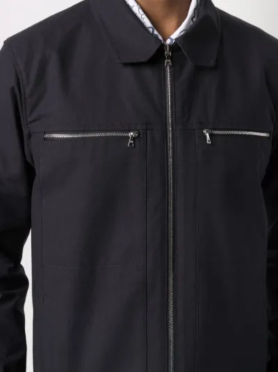 A.P.C. zip-pocket shirt jacket blue | MODES