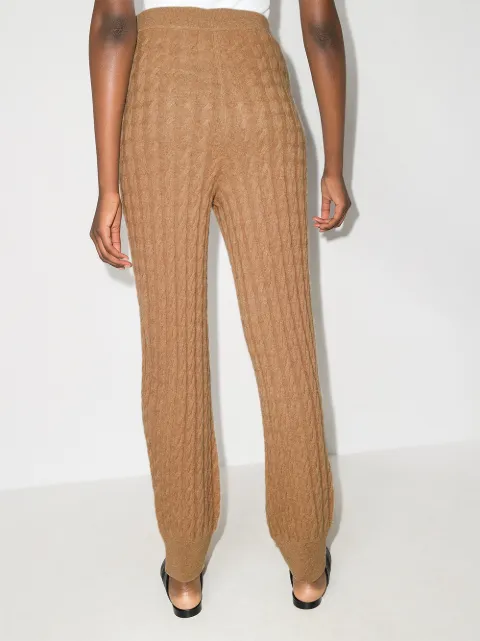 cable-knit high-waisted track pants 