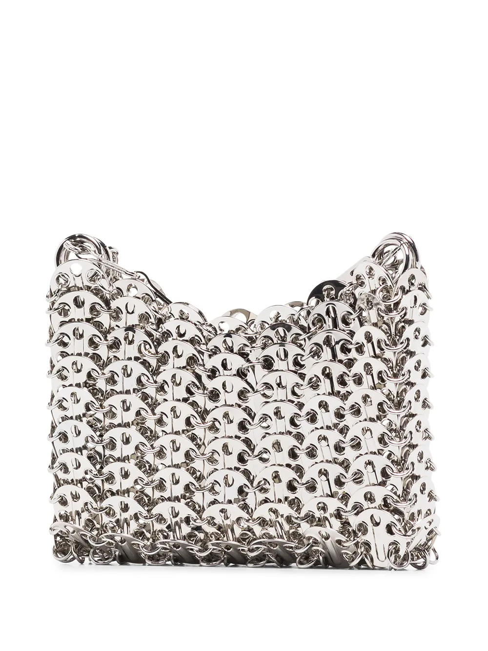 Shop Rabanne Iconic 1969 Nano Shoulder Bag In Silber