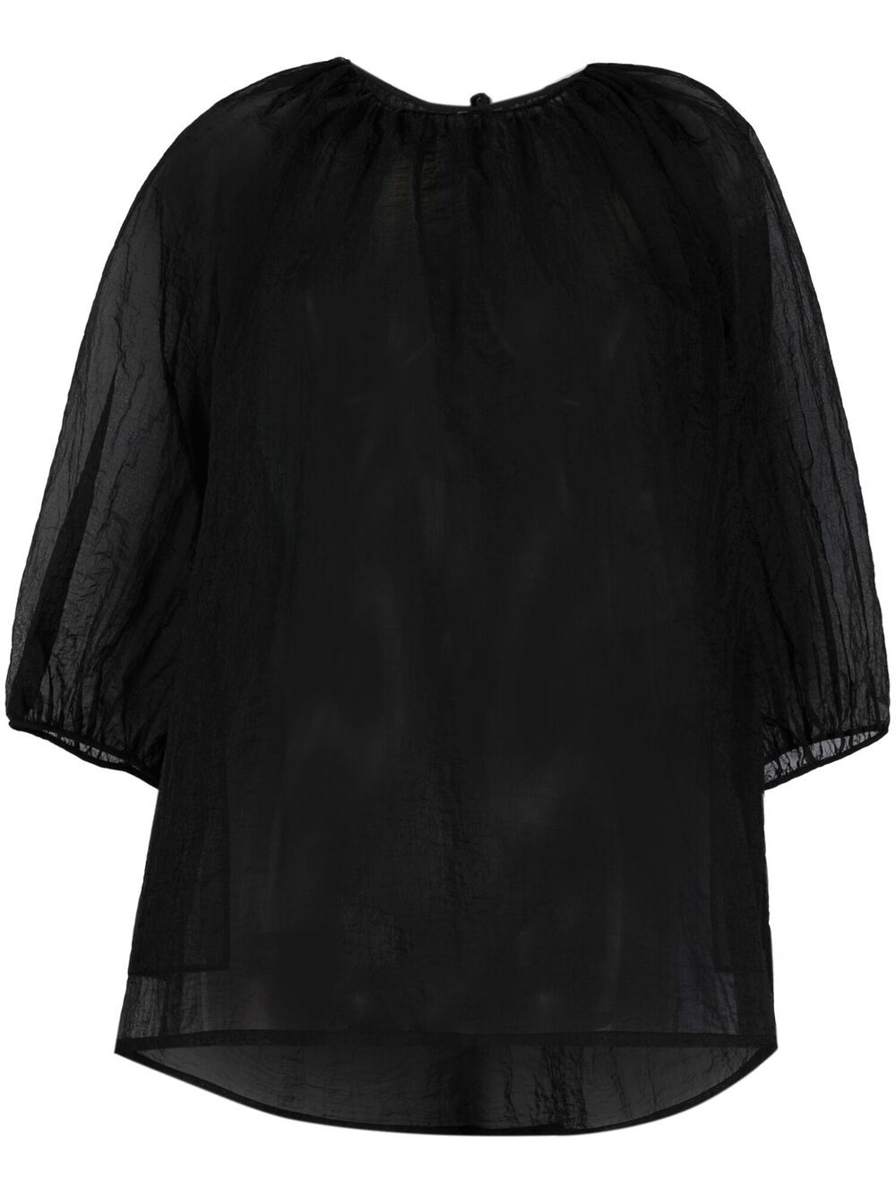 

Uma Wang blusa con efecto arrugado - Negro