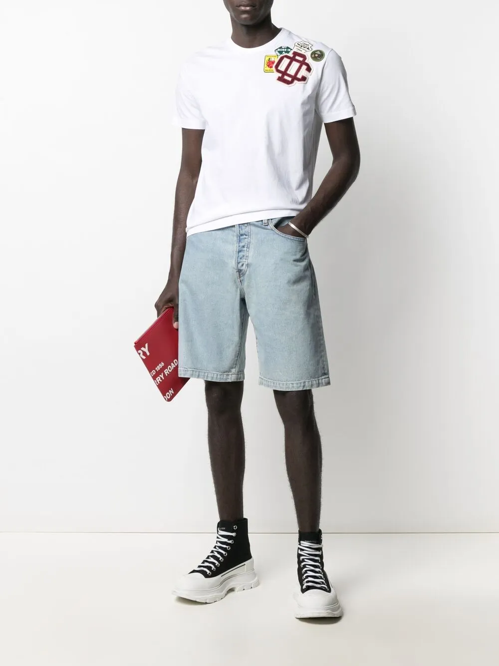 фото Dsquared2 футболка с нашивкой-логотипом