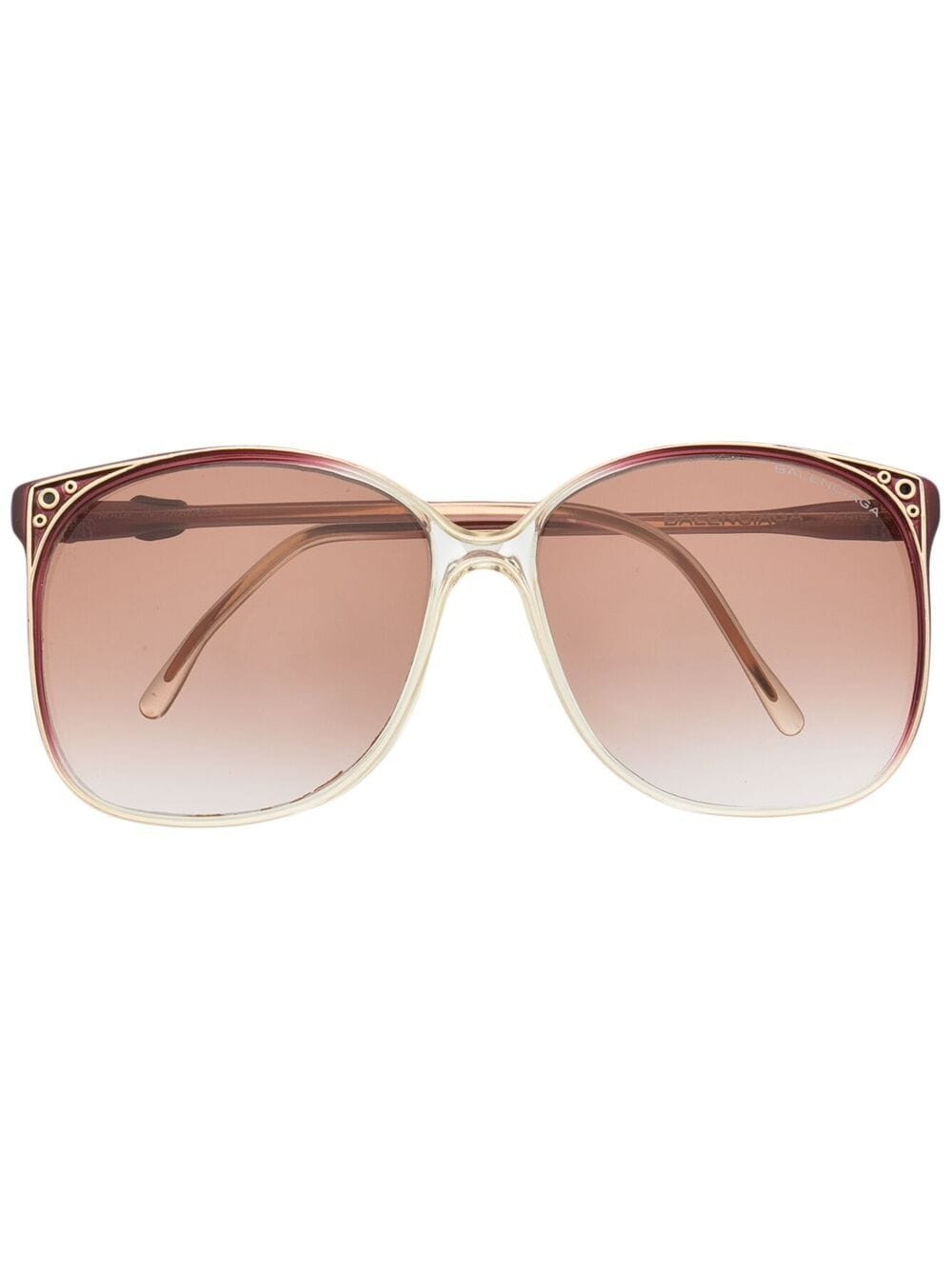 Pre-owned Balenciaga 1980s Gradient Oversize-frame Sunglasses