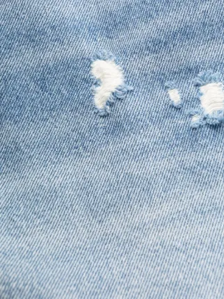 overwashed denim shorts展示图