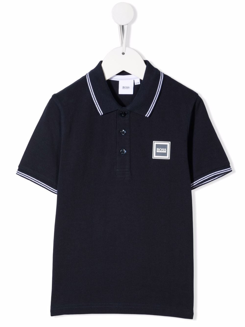 

BOSS Kidswear playera tipo polo con parche del logo - Azul