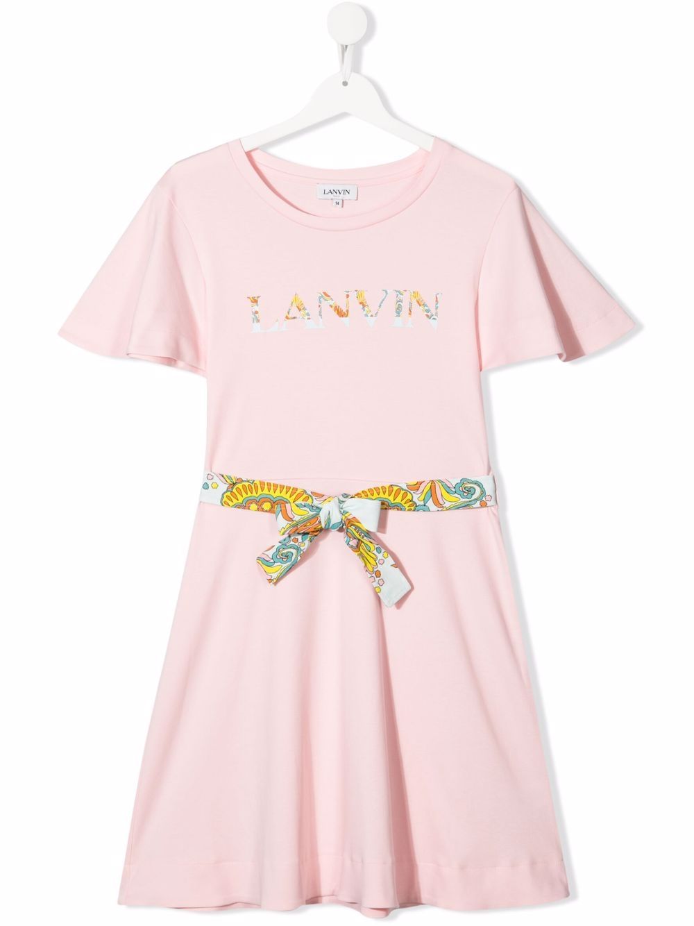 фото Lanvin enfant платье с бантом и логотипом