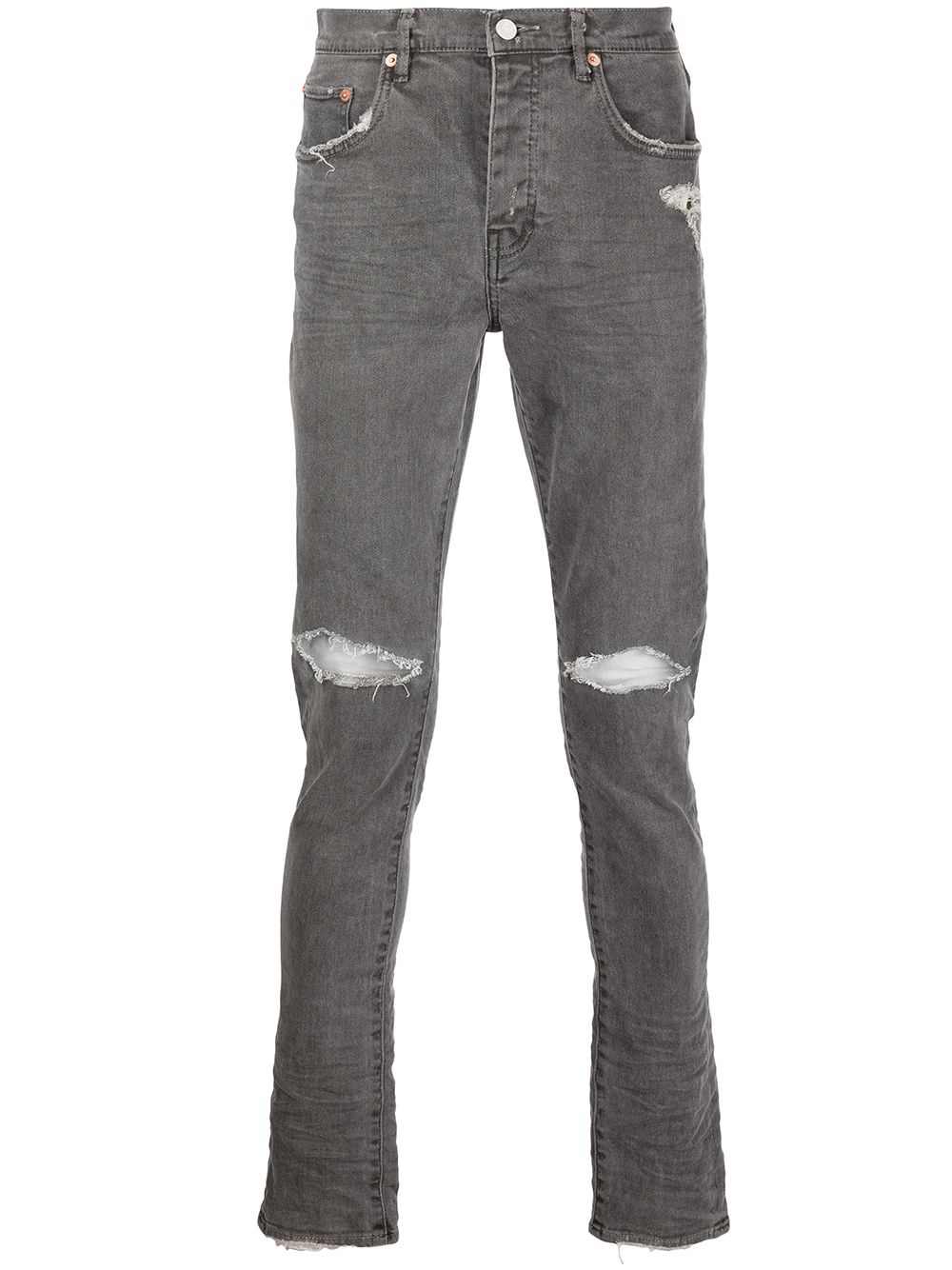 фото Purple brand узкие джинсы с прорезями