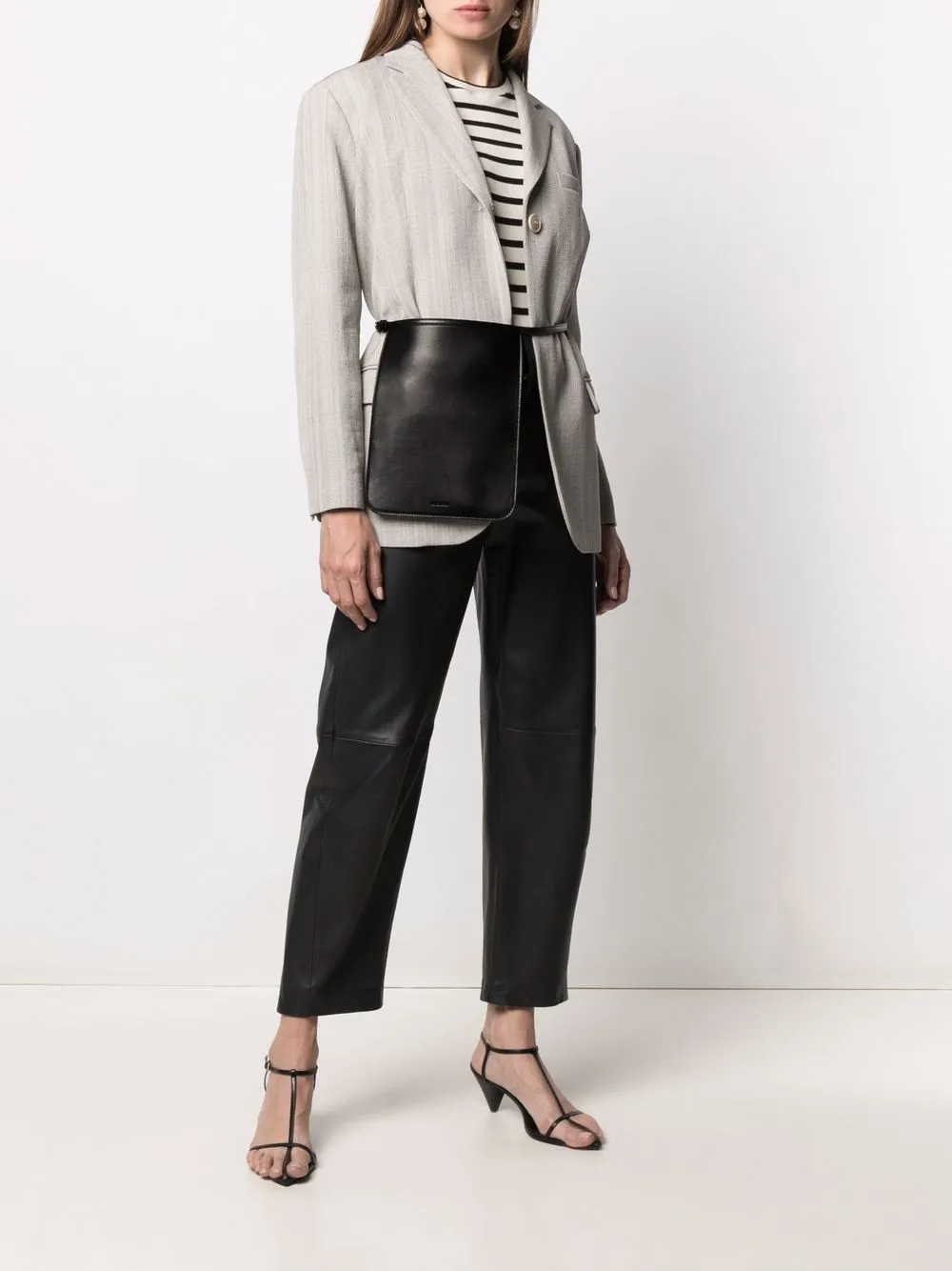 фото Jil sander поясная сумка с тисненым логотипом