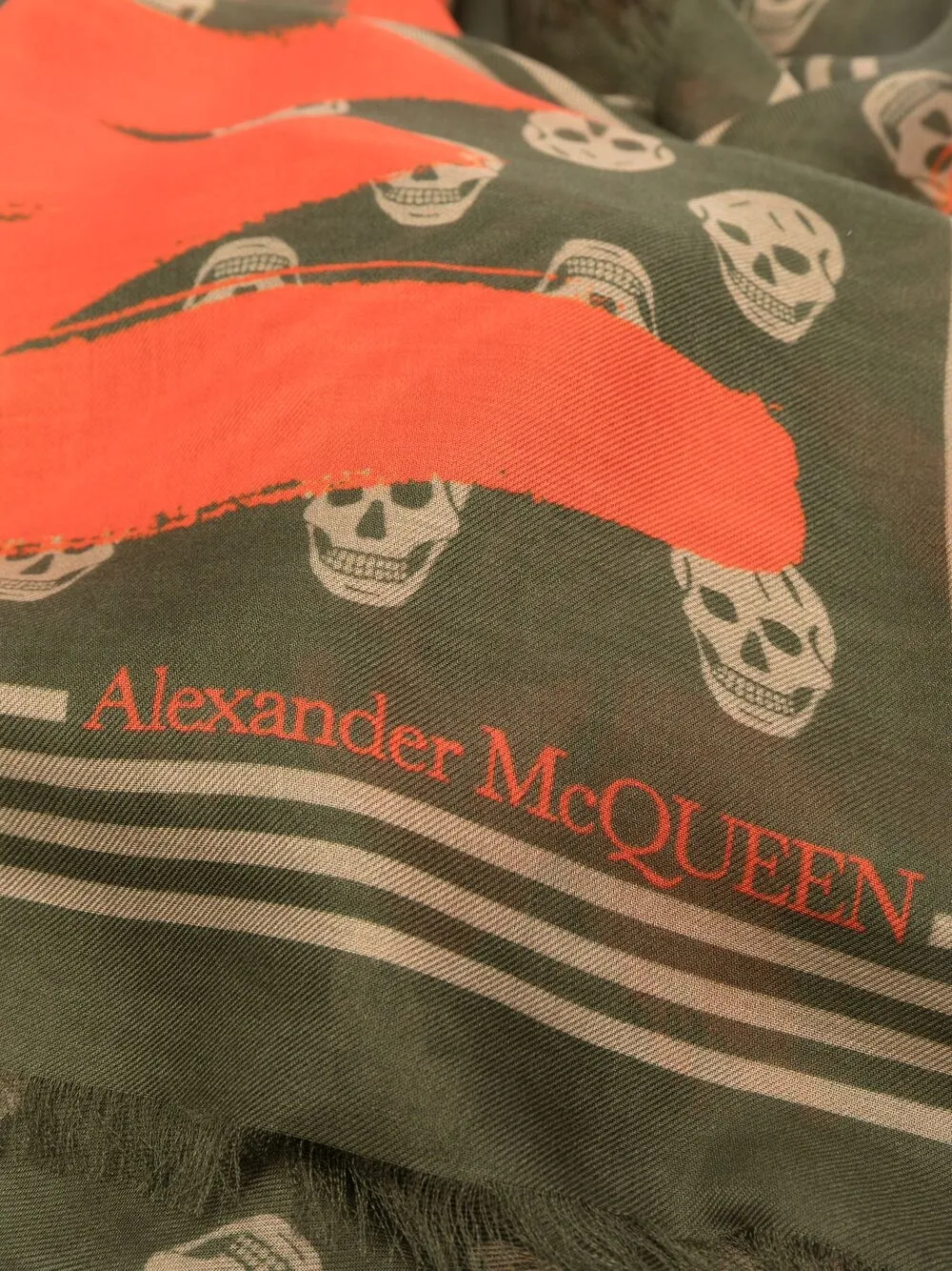 фото Alexander mcqueen шарф с узором skull