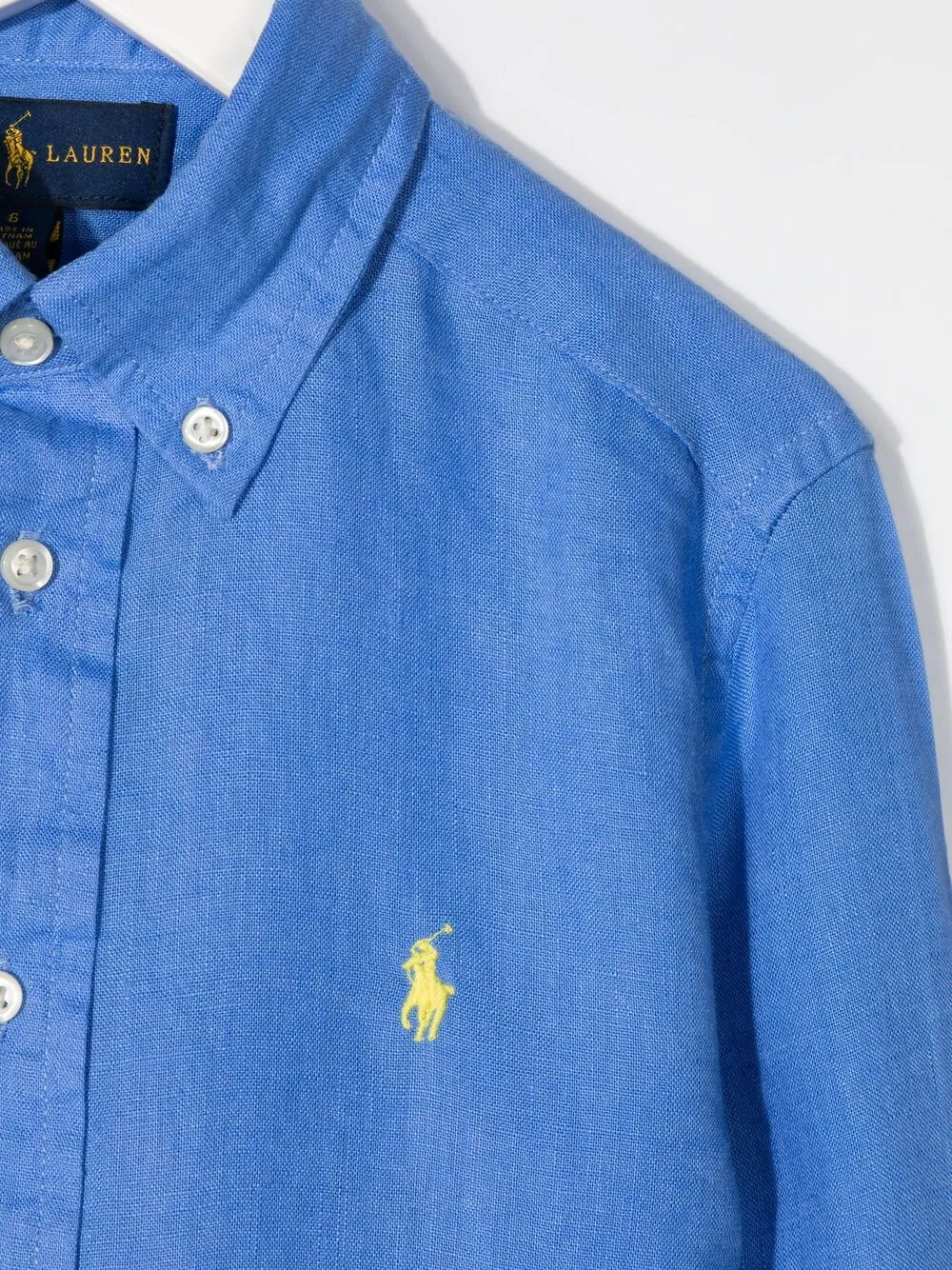 фото Ralph lauren kids рубашка с длинными рукавами и вышитым логотипом