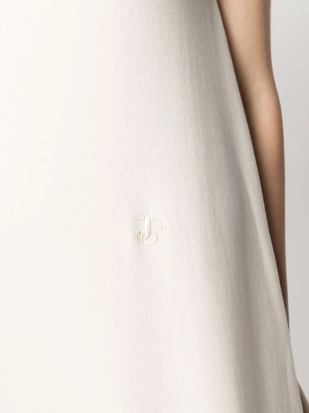 фото Jil sander платье макси с вышитым логотипом