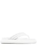 The Attico padded leather flip flops - White