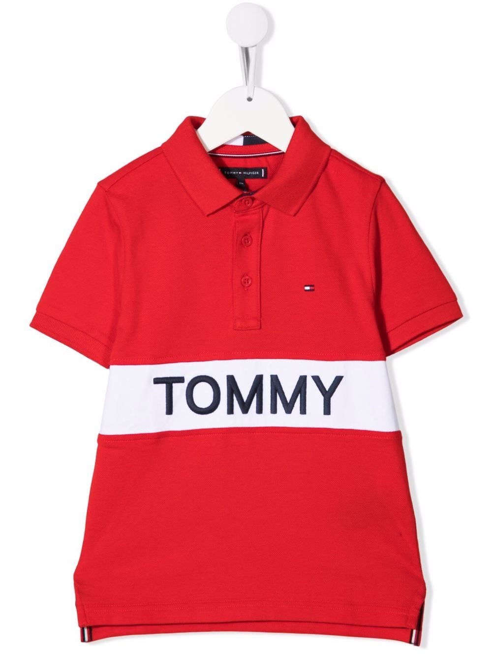 фото Tommy hilfiger junior рубашка поло с короткими рукавами и логотипом