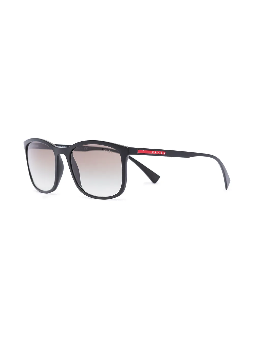 Prada Eyewear Linea Rossa zonnebril met vierkant montuur Zwart