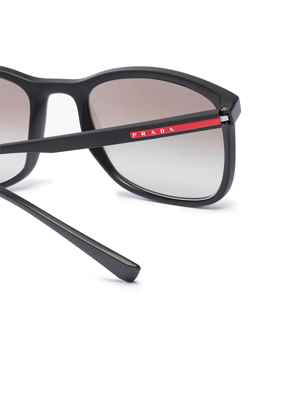 Prada Eyewear Linea Rossa zonnebril met vierkant montuur Zwart