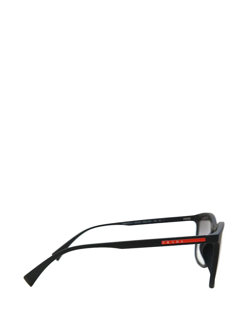  Prada Eyewear Eckige Linea Rossa Sonnenbrille   Schwarz 