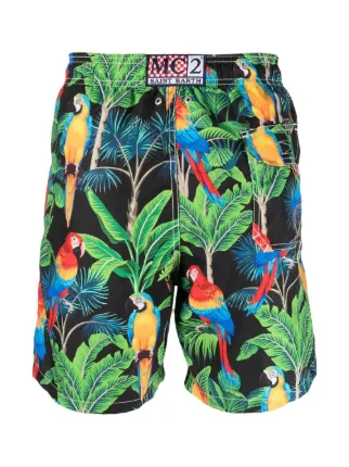 Macaw printed swim shorts展示图