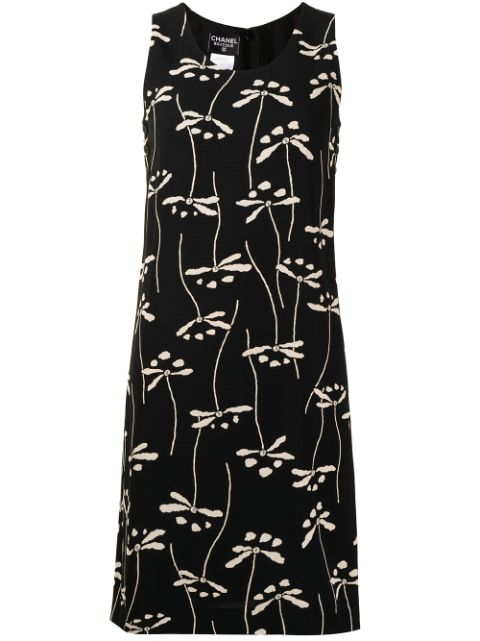 CHANEL 1998 floral print knee-length dress Women