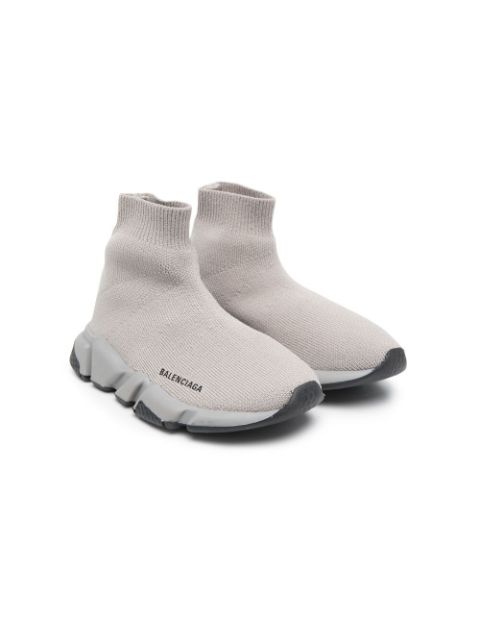 Balenciaga Kids side-logo print sock sneakers
