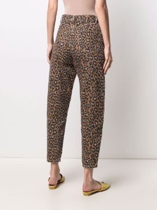 leopard-print cropped jeans展示图