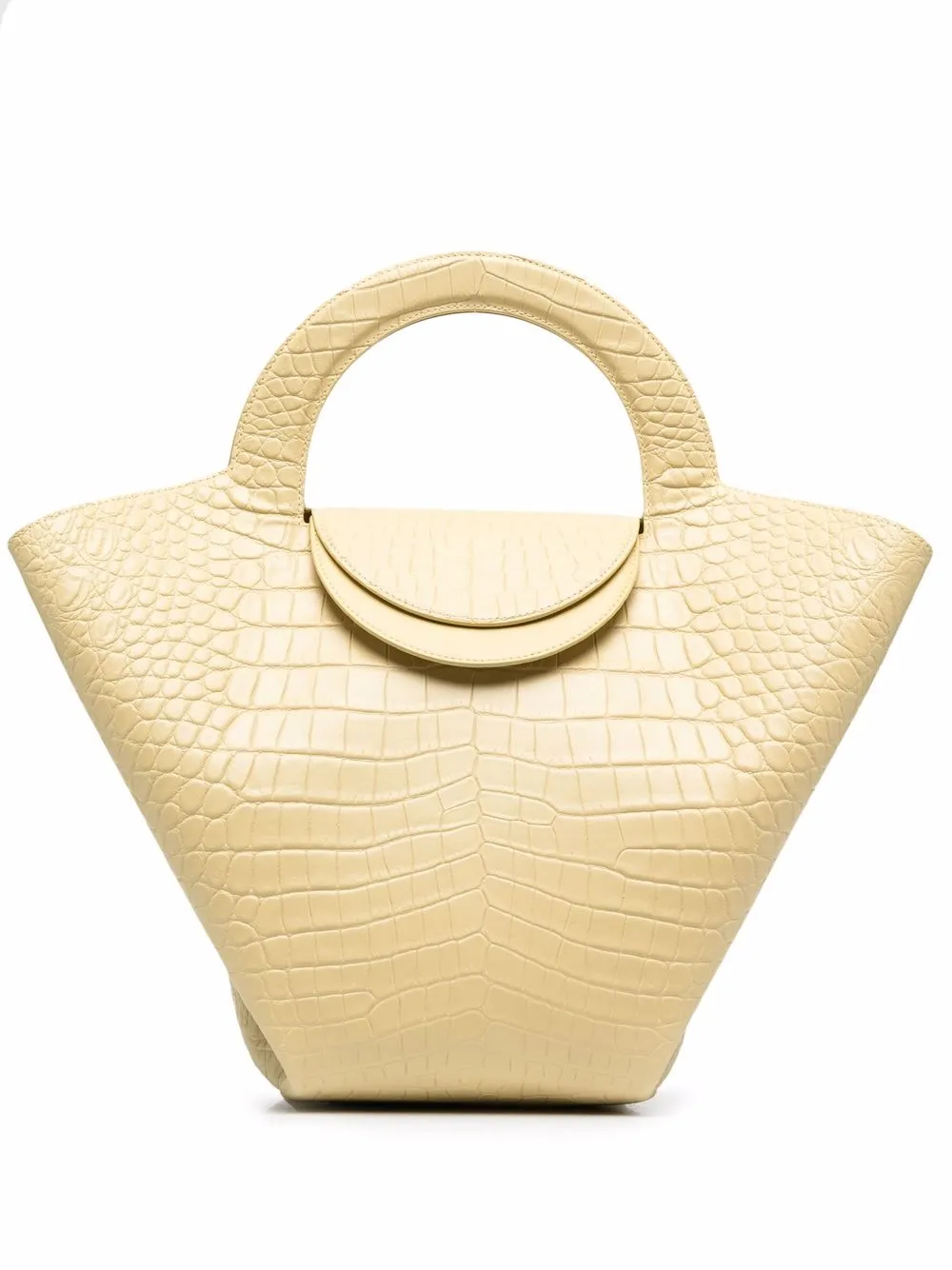 фото Bottega veneta сумка-тоут doll с тиснением под крокодила