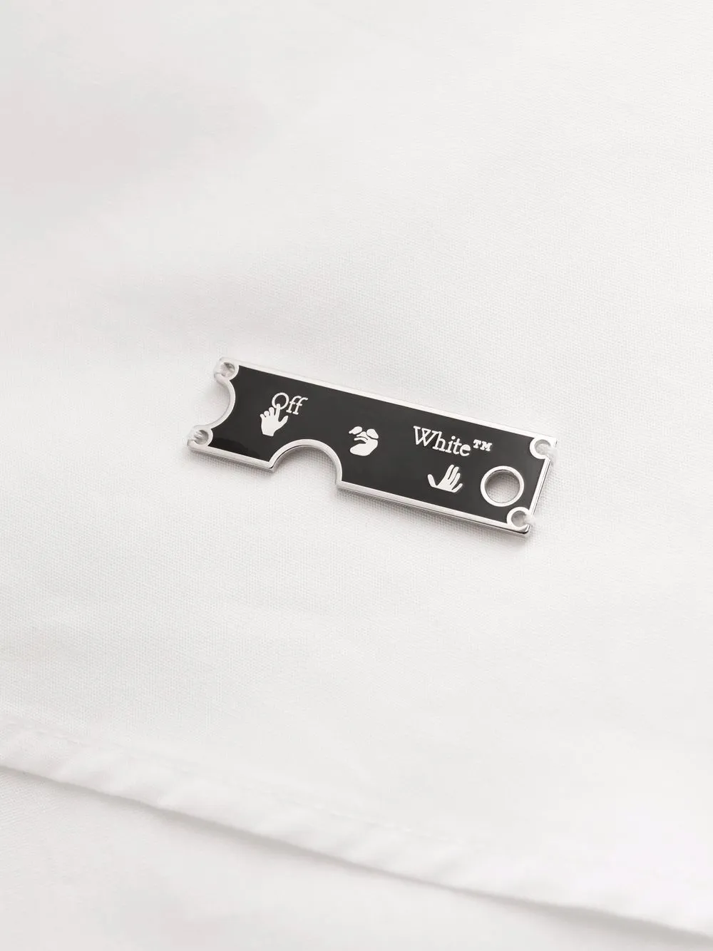 logo plaque cut-out shirt