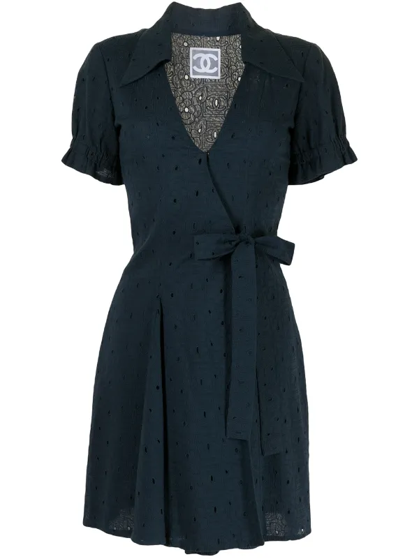 broderie anglaise wrap dress