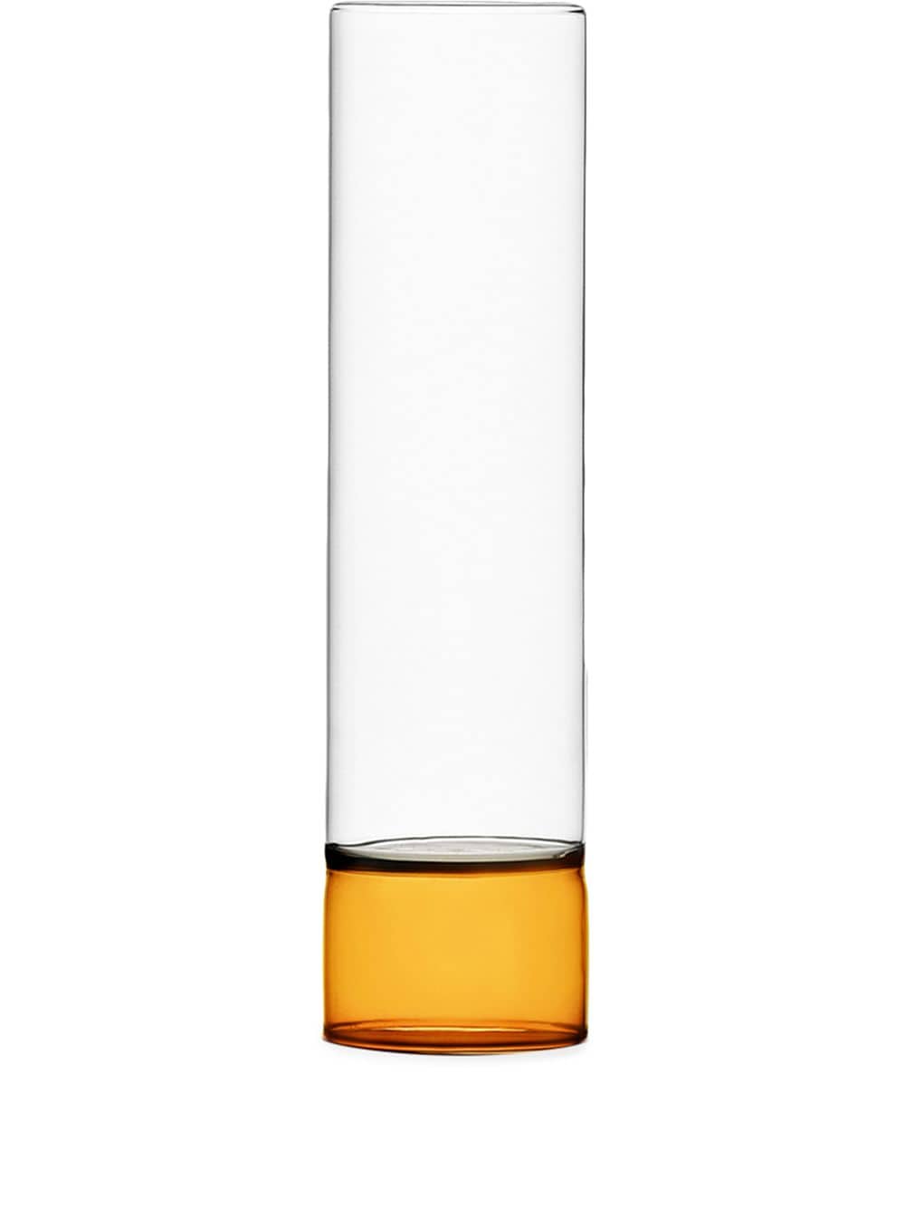 Ichendorf Milano Small Grooved 'bamboo' Vase In Amber, Clear