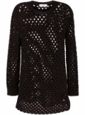 Valentino Garavani open-knit jumper - Brown