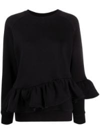 ＜Farfetch＞ Atu Body Couture ラッフル スウェットシャツ - ブラック画像