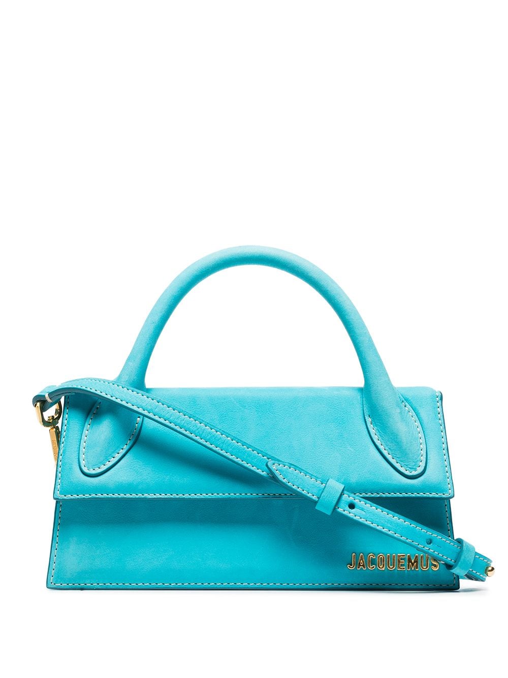 Jacquemus Le Chiquito Long Leather Tote In Blue