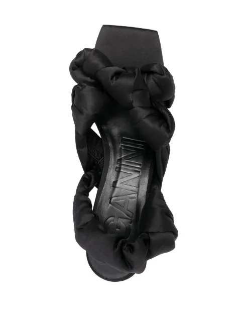 Shop GANNI square-toe slingback sandals with Express Delivery - FARFETCH