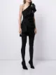 Saint Laurent bow-embellished one-shoulder minidress