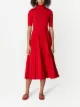 Carolina Herrera roll neck pleated dress