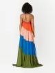 Carolina Herrera colour-block pleated dress