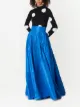 Carolina Herrera box-pleat silk maxi skirt