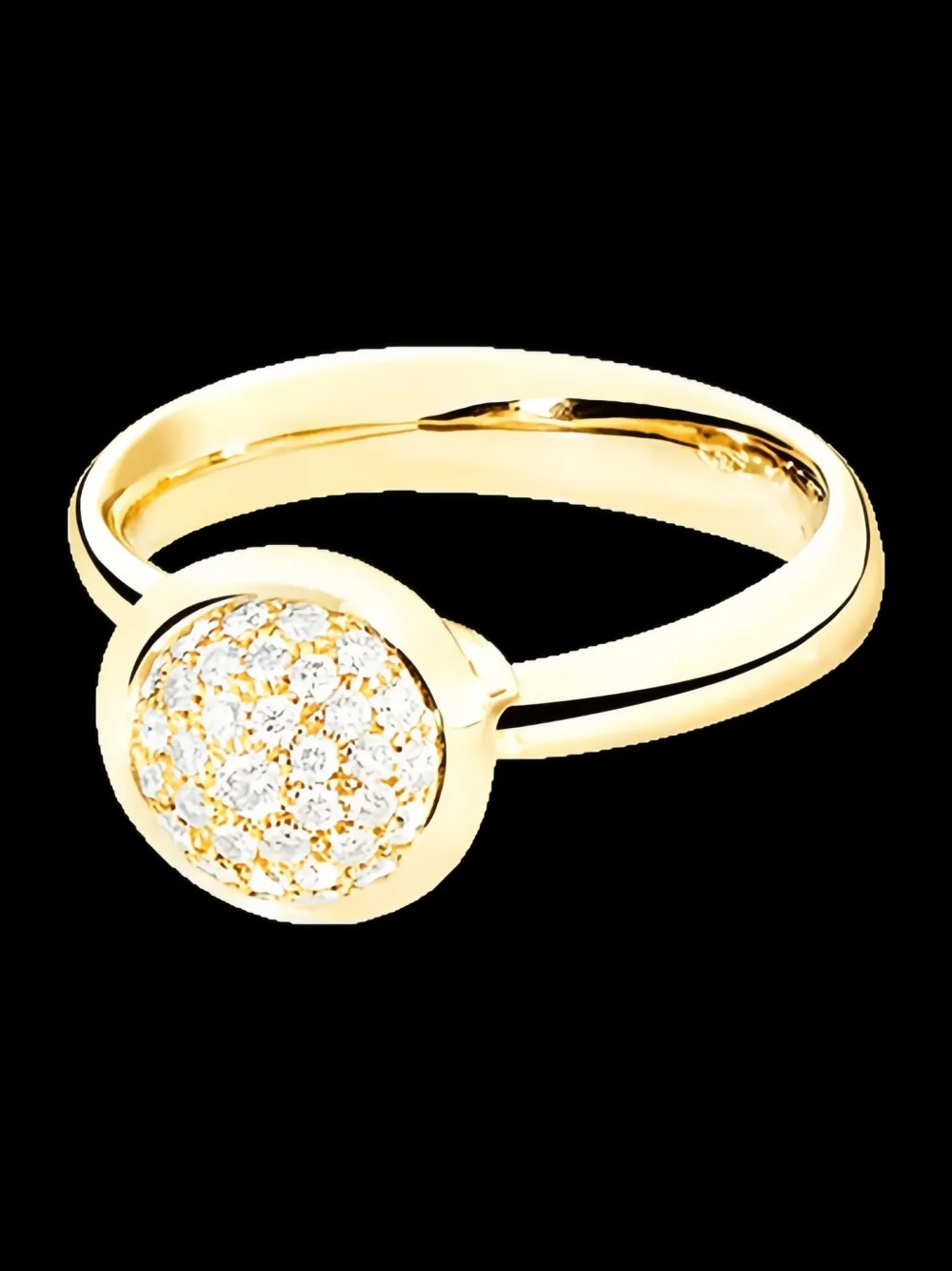 Tamara Comolli 18k Yellow Gold Bouton Diamond Ring In Gold