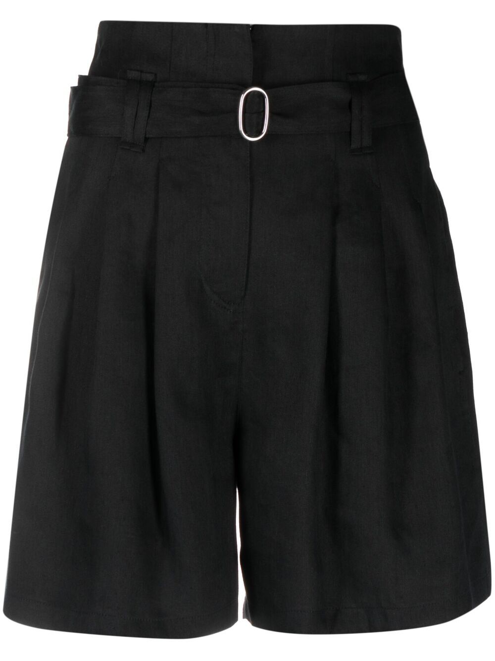 Iro High-waist Belted Shorts In Black
