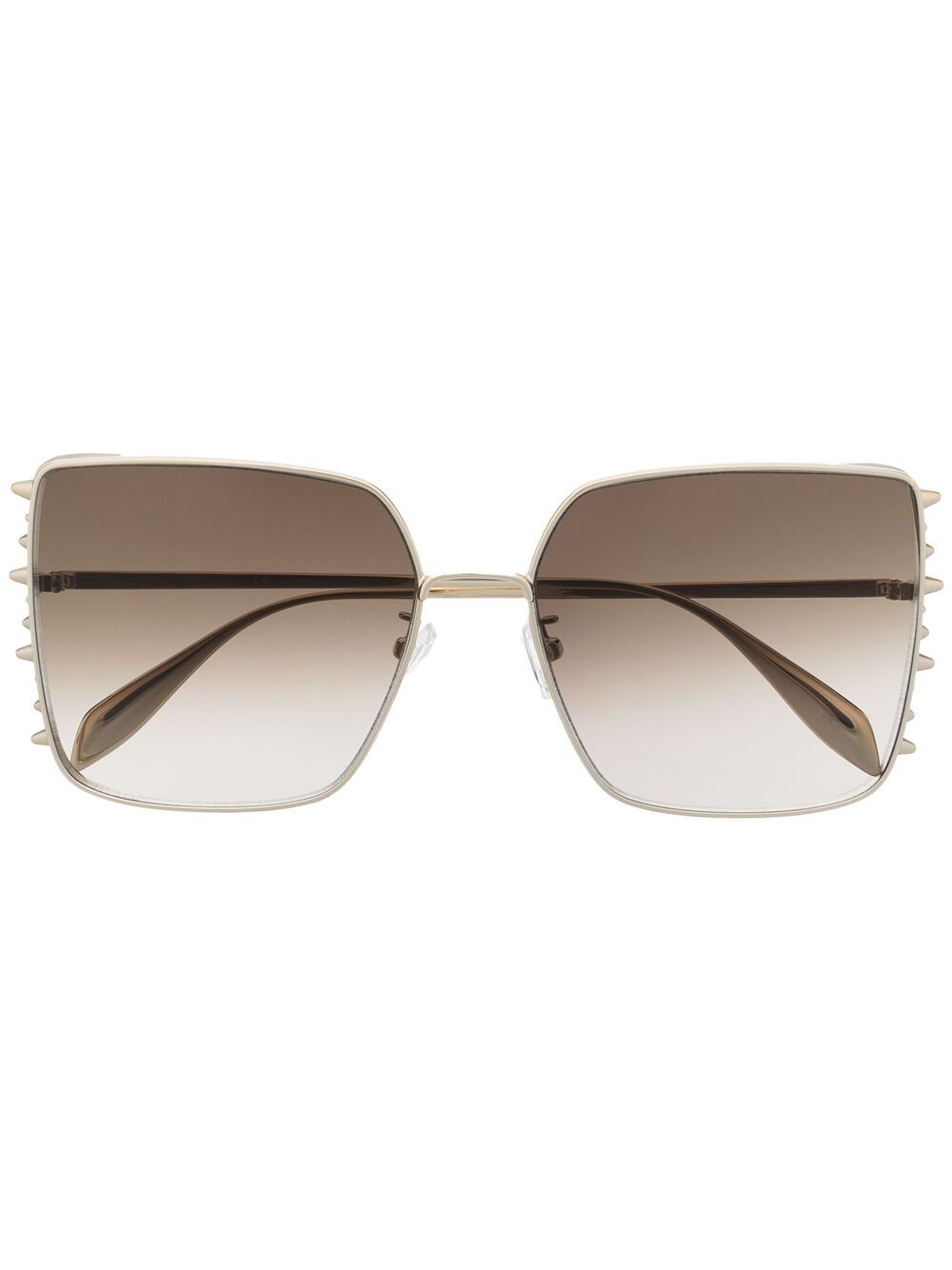 Alexander McQueen Eyewear солнцезащитные очки в массивной оправе с заклепками 649845I3330 фото