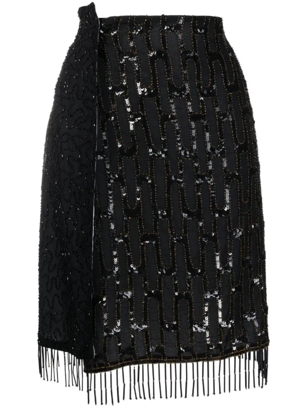fringe hem skirt