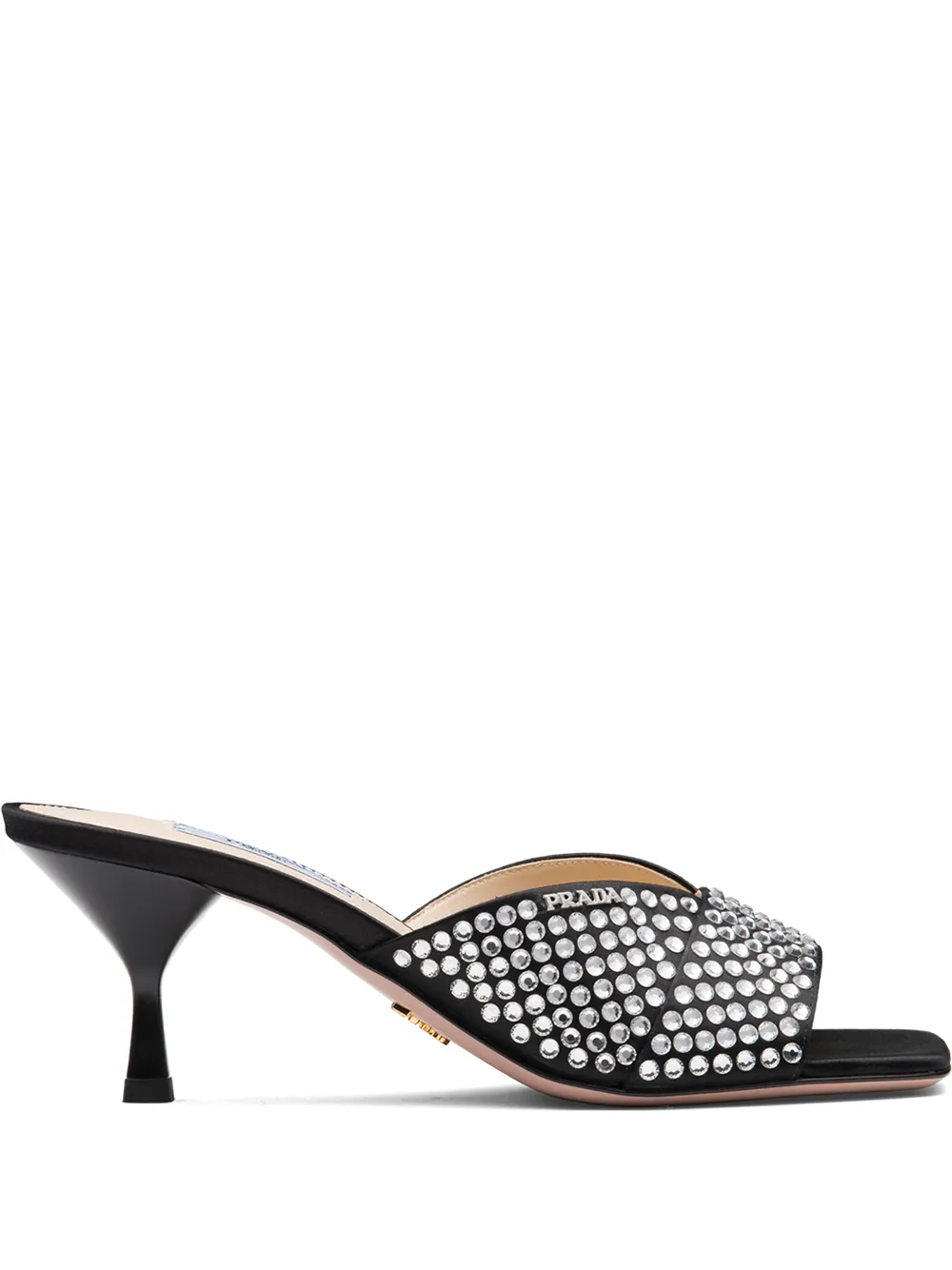 

Prada sandalias con detalles de cristal - Negro