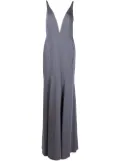 Marchesa Notte Bridesmaids Crema plunging V-neck dress - Blue