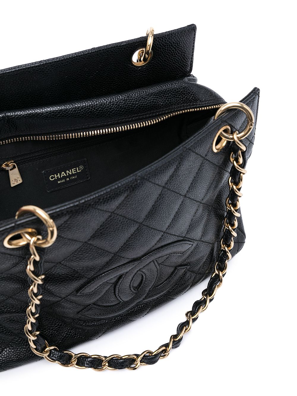 фото Chanel pre-owned стеганая сумка на плечо 2002-го года с логотипом cc